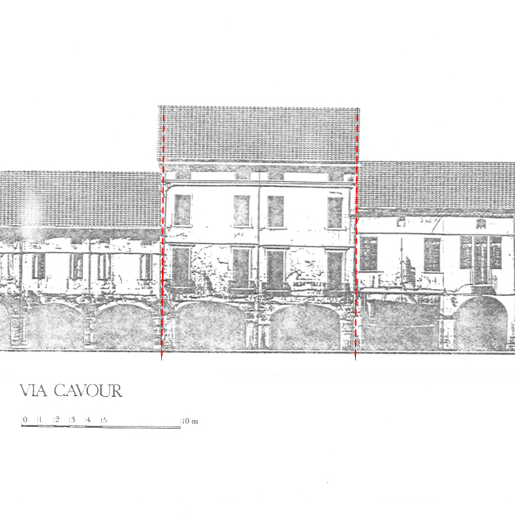 Disegno di facciata,1980 - civico 71 @ Via Cavour 71 - 76