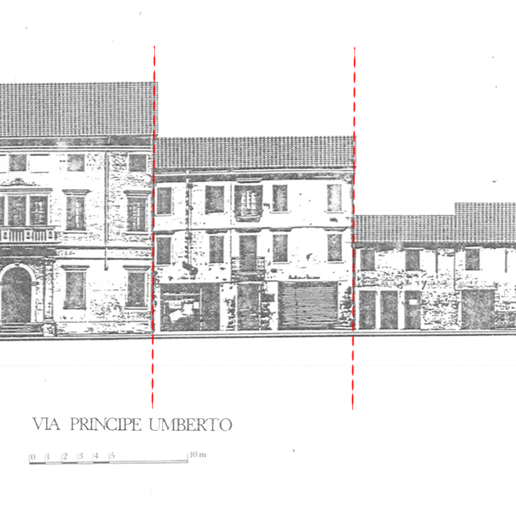 Disegno di facciata,1980 - civico 60 @ Via Principe Umberto 60 - 64
