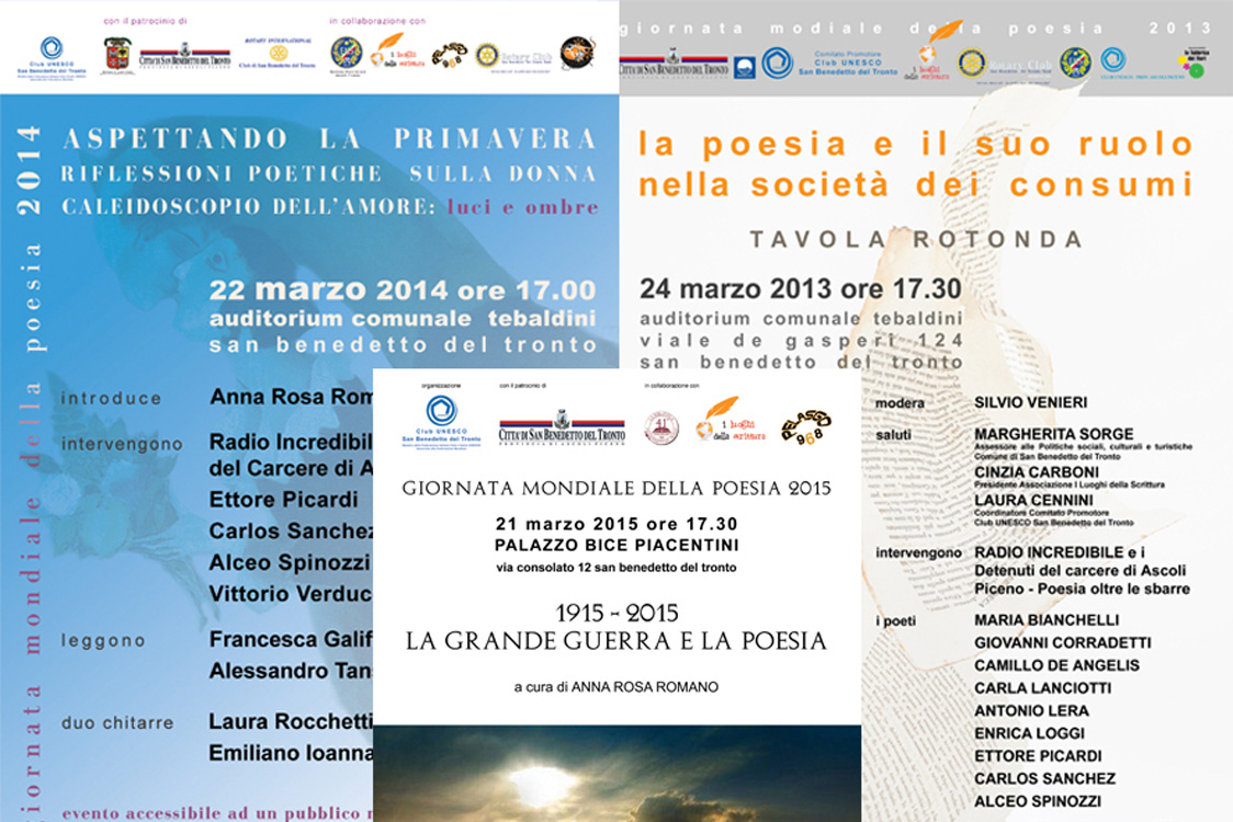 Manifestazioni della Giornata Mondiale della Poesia @ Club per l'Unesco San Benedetto del Tronto