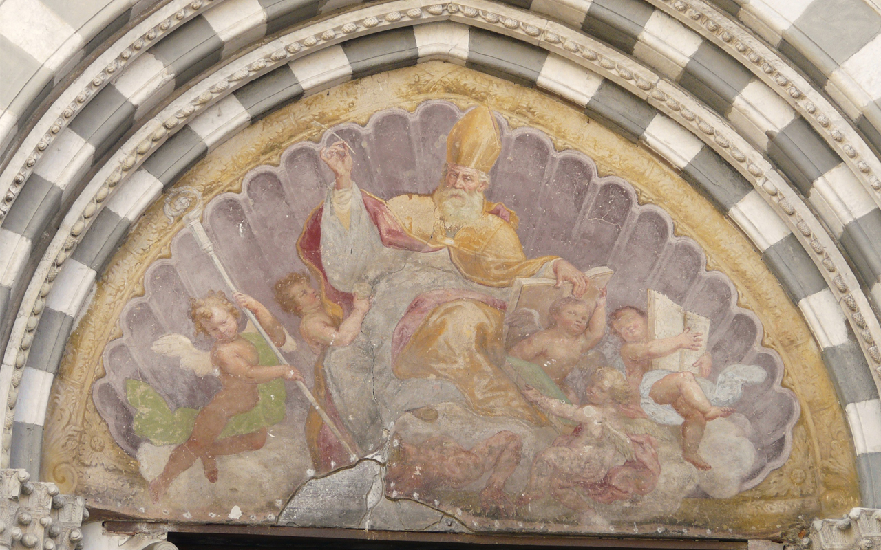 L'affresco della facciata @ Museo di Sant'Agostino