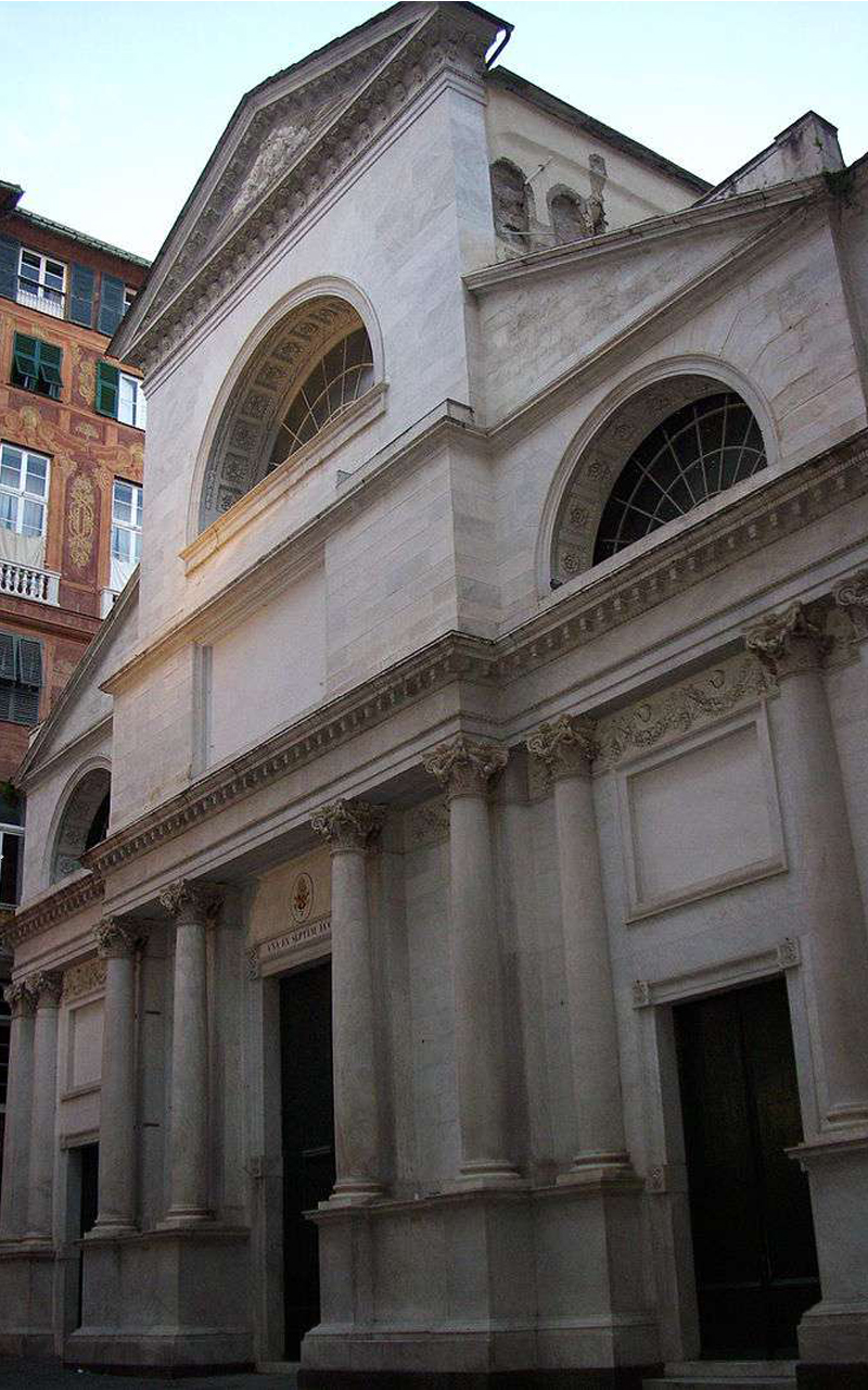 The facade in neoclassical style @ S.Maria delle Vigne