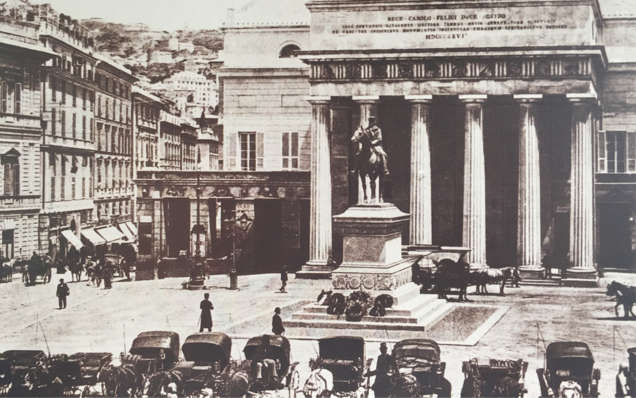L'inaugurazione della statua di Giuseppe Garibaldi @ Piazza De Ferrari