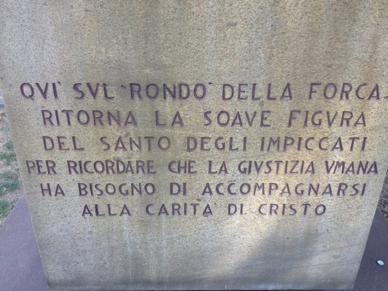 Il monumento voluto dai carcerati d'Italia @ Rondò della forca