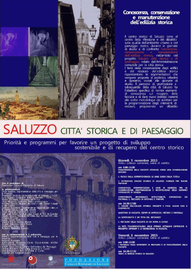 Le giornate studio @ Giornate di studio su Saluzzo, città storica e di paesaggio