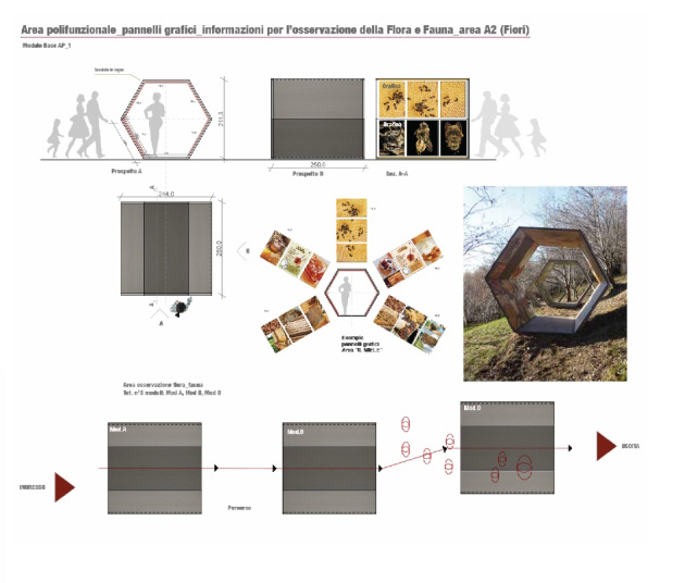 I pannelli grafici. Il progetto. @ parco didattico del castagno a Combai di Miane (TV)