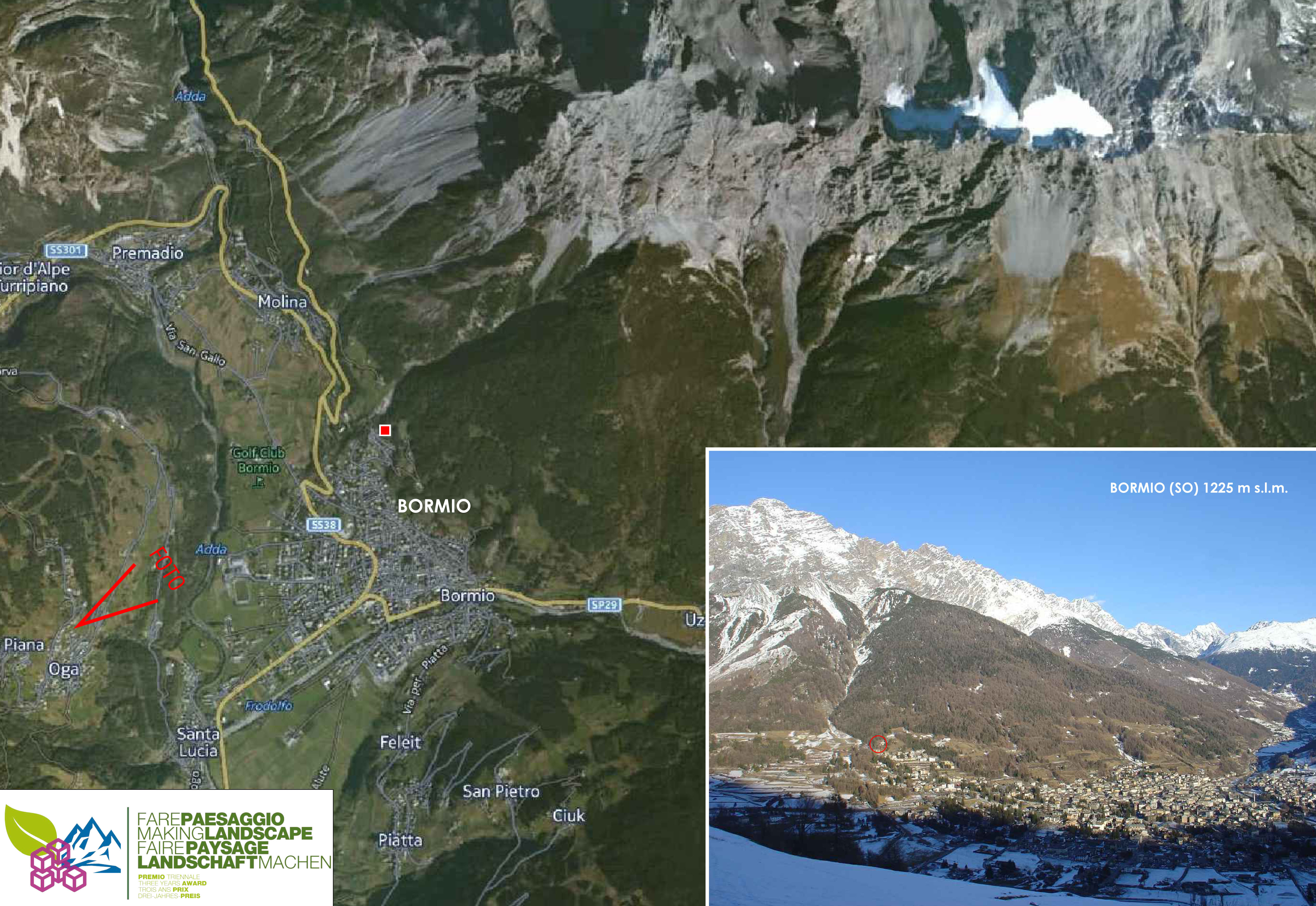 Localizzazione @ Padiglione didattico del Giardino Botanico Alpino Rezia di Bormio (SO)
