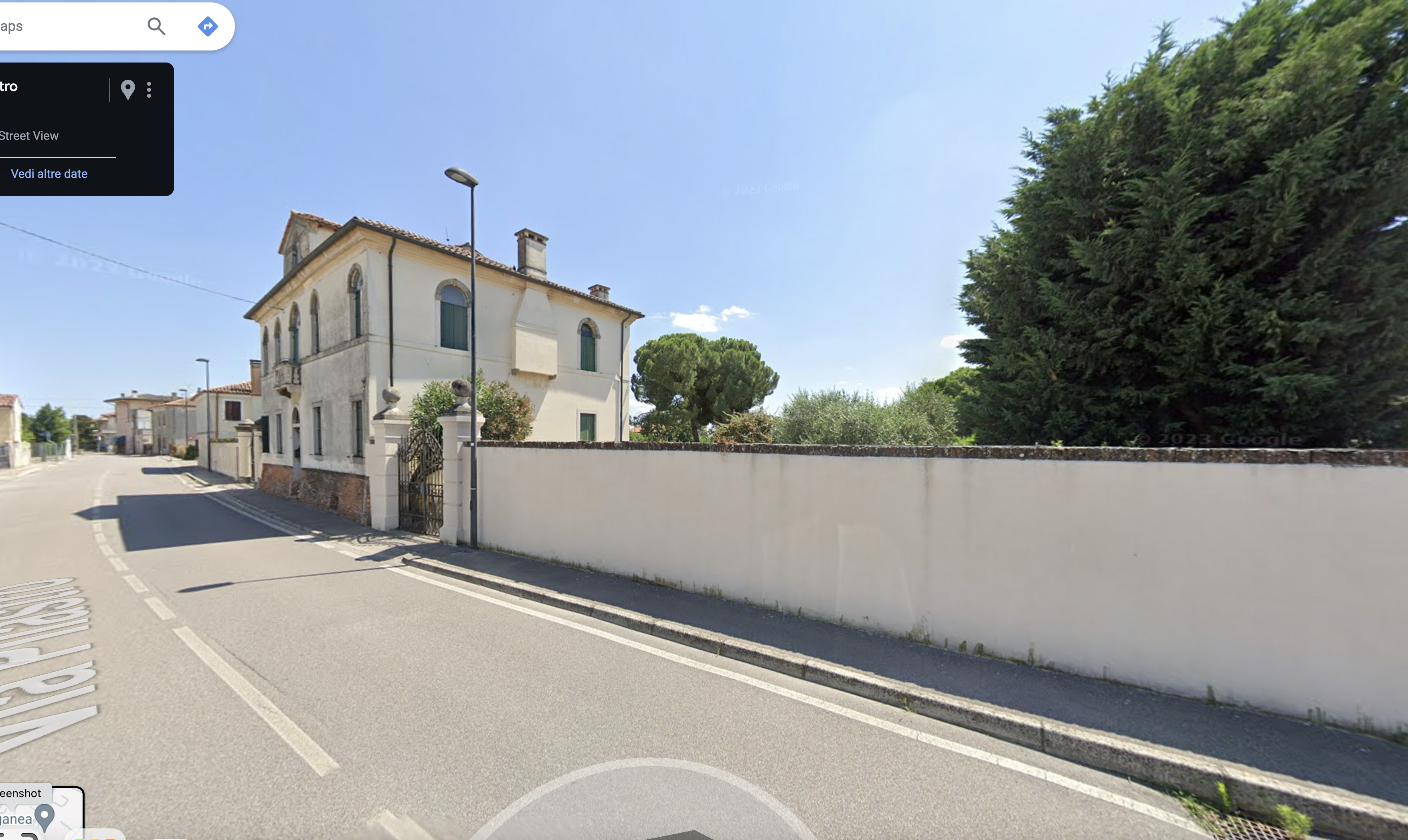 Gradenigo vista esterna da Google Maps @ Villa Gradenigo Capodaglio Barbiero