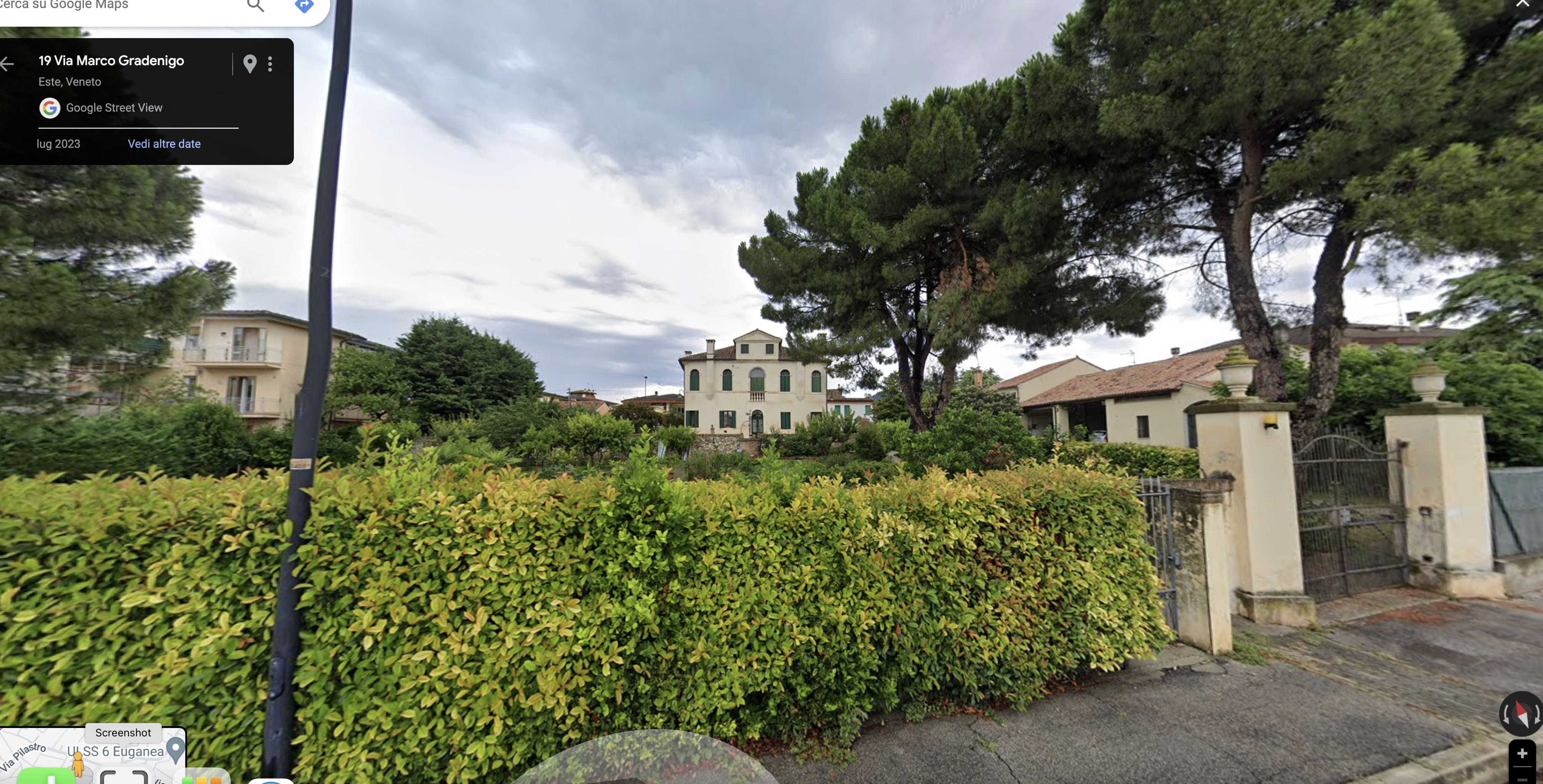 Gradenigo cancello esterno da Google Maps @ Villa Gradenigo Capodaglio Barbiero