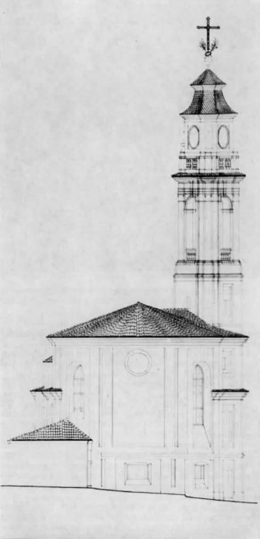 Rilievo dell'abside e del campanile @ Chiesa di Santa Marta