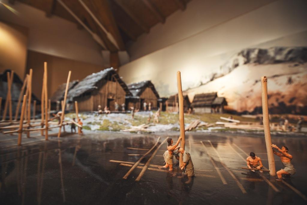 Museo delle Palafitte di Fiavé. Il grande plastico del villaggio “Fiavé 6” @ Siti palafitticoli preistorici delle Alpi - Fiavé-Lago Carera