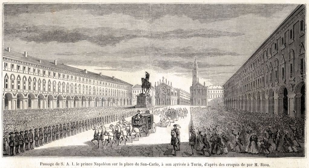 Passaggio del principe Napoleone, 1859 @ Piazza San Carlo