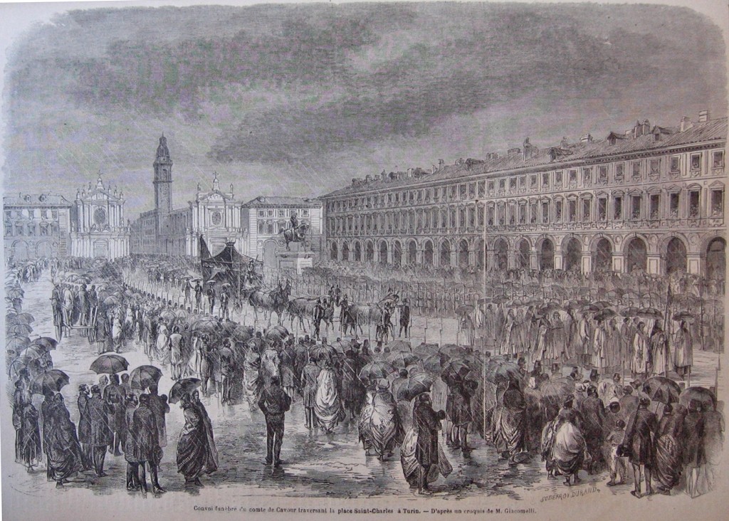 Funerali di Cavour, 1861 @ Piazza San Carlo